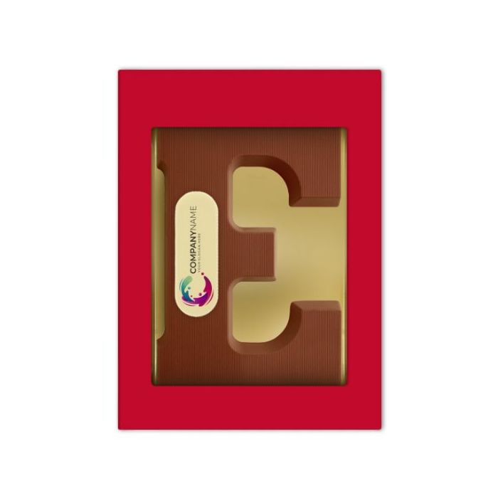 Chocoladeletter met logo E