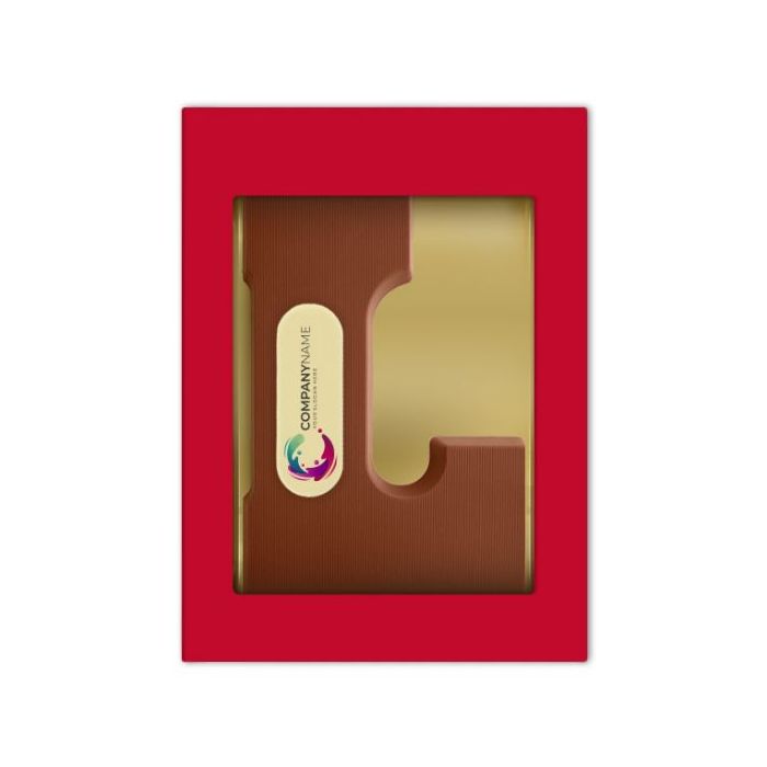 Chocoladeletter met logo L