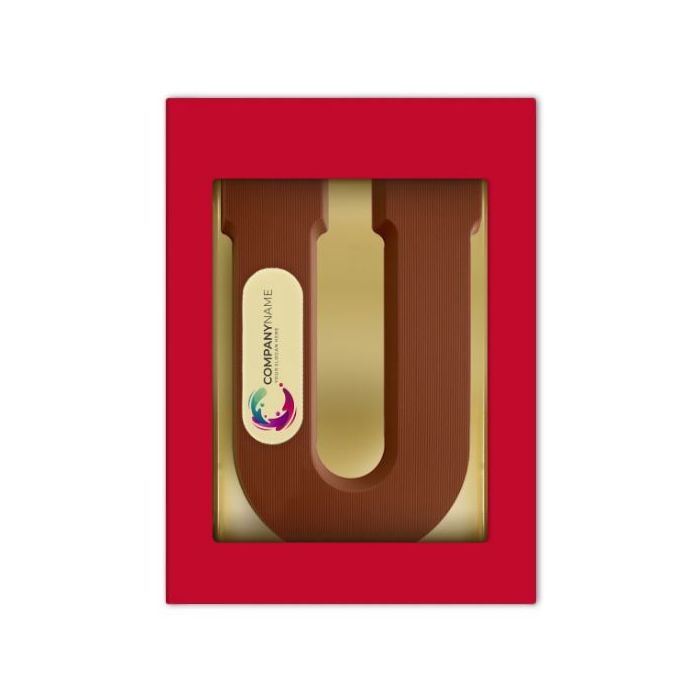 Chocoladeletter met logo U