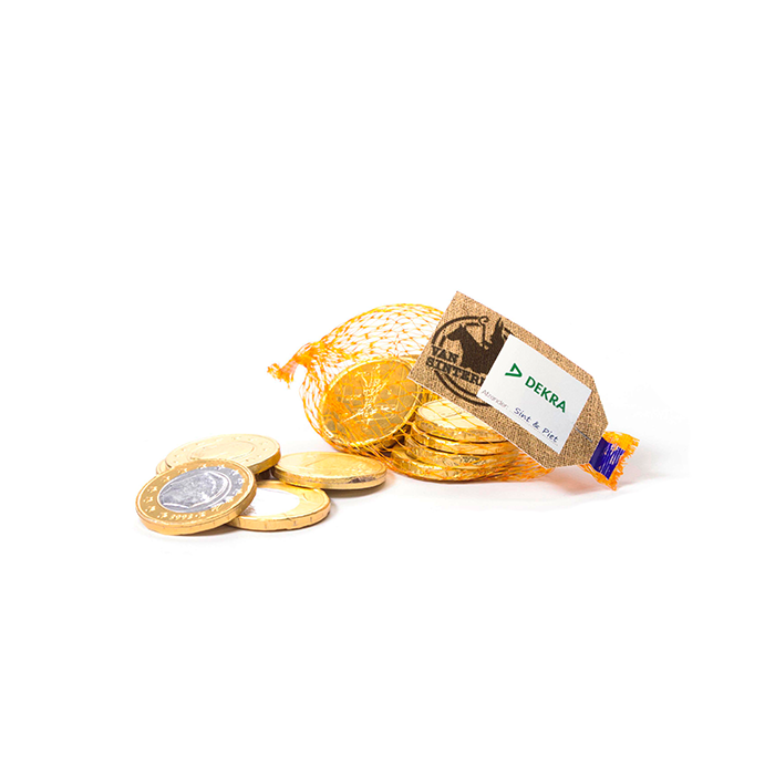 Chocolademunten in netje