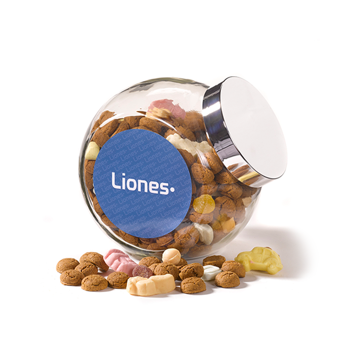 Glazen snoeppot met strooigoed