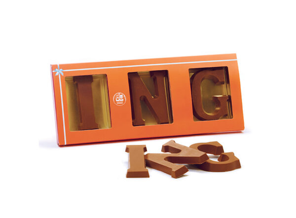 7 chocoladeletters van ongekende luxe als zakelijk geschenk